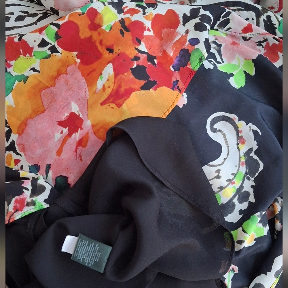 LAUREN RALPH LAUREN Floral Dress Vtg Vibe Chiffon Lined Suze 6 - Picture 3 of 10